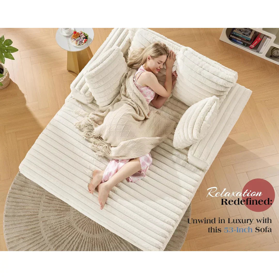 Upholstered Plush Sleeper Lounge